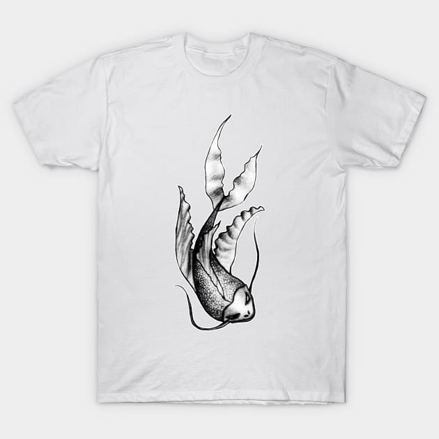 Koi Drawing T-Shirt by saradaboru